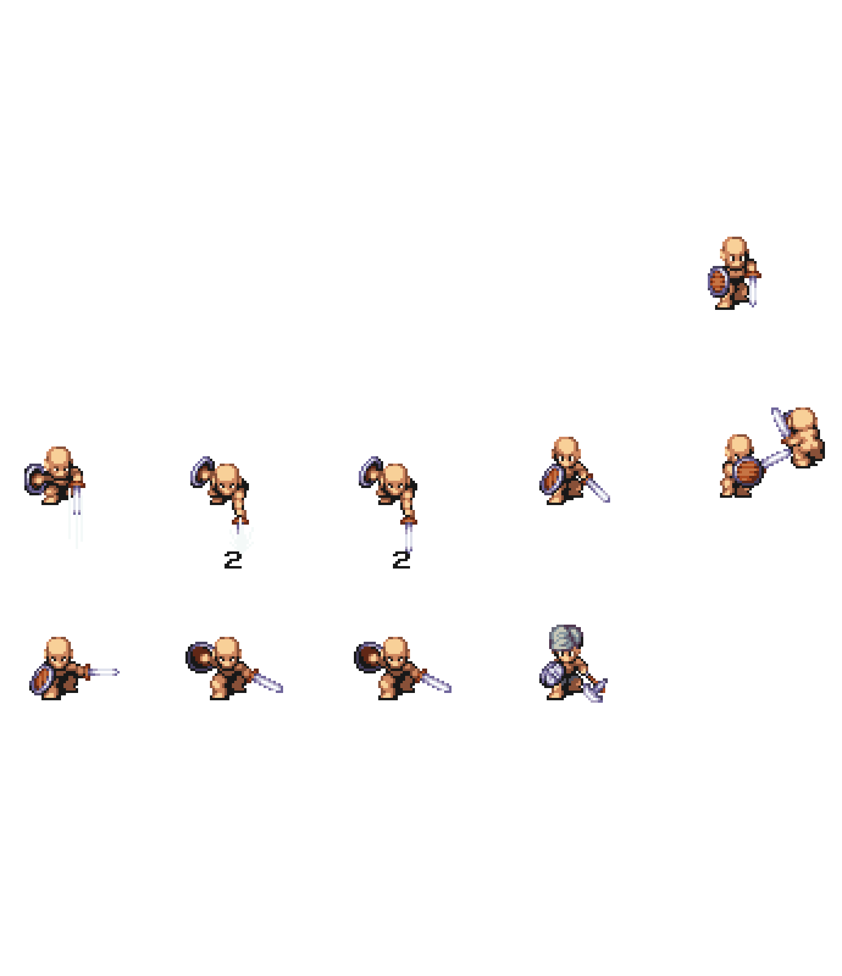 近战连击 · I+x+Dz · 片段 1/2 · 主体 3